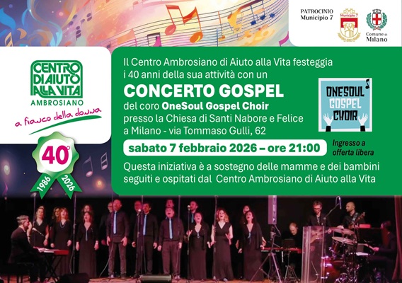 Concerto Gospel 40 anni CAV Ambrosiano