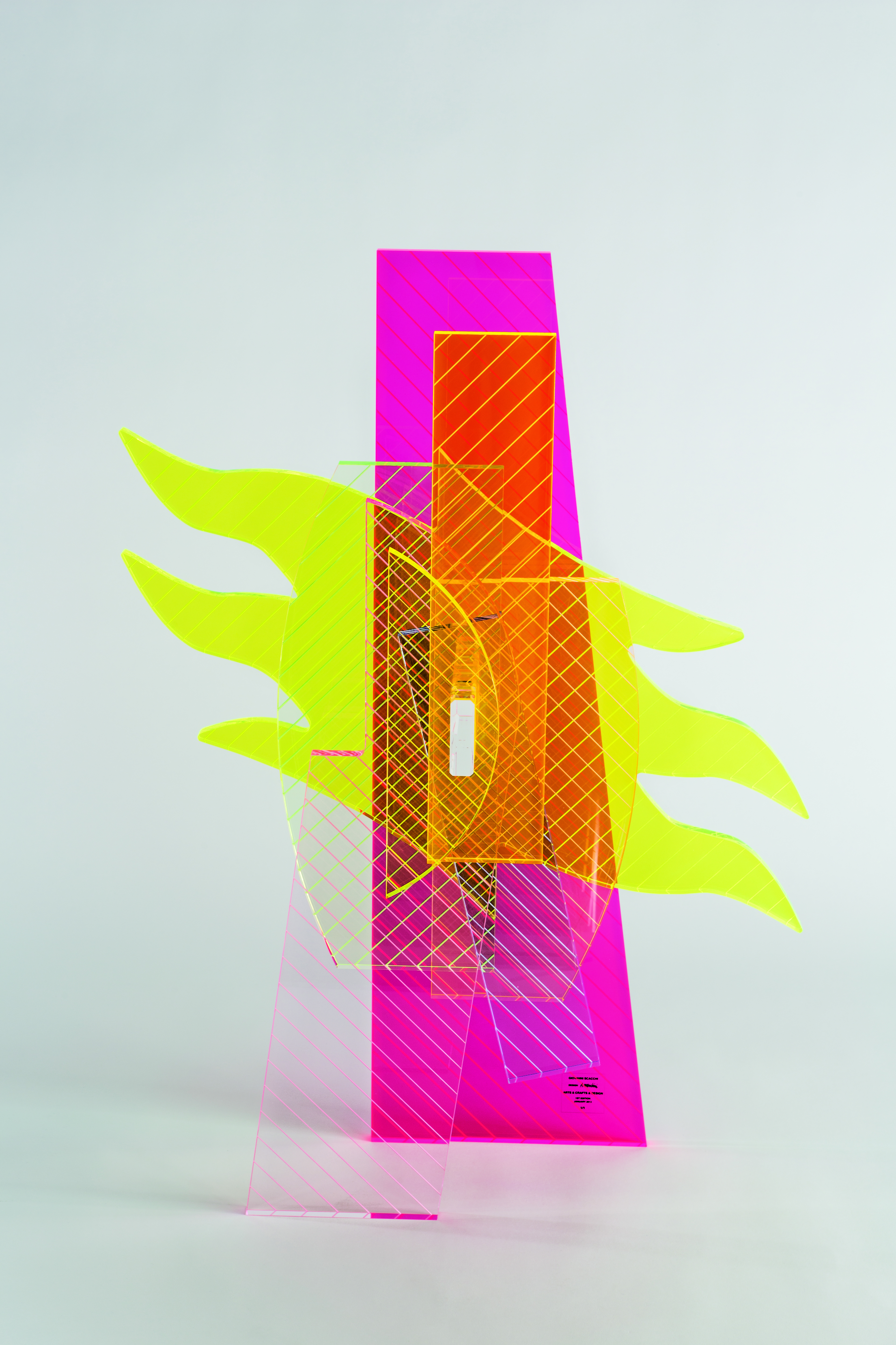 Six, 2013, plexiglass, collezione “Arts&Crafts&Design Time according to Alessandro Mendini and his Artisans”, Giovanni Scacchi per Vacheron Constantin, Cartier, Fondazione Cologni dei Mestieri d’Arte, Archivio Alessandro Mendini (Ph Emanuele Zamponi - Archivio Alessandro Mendini)