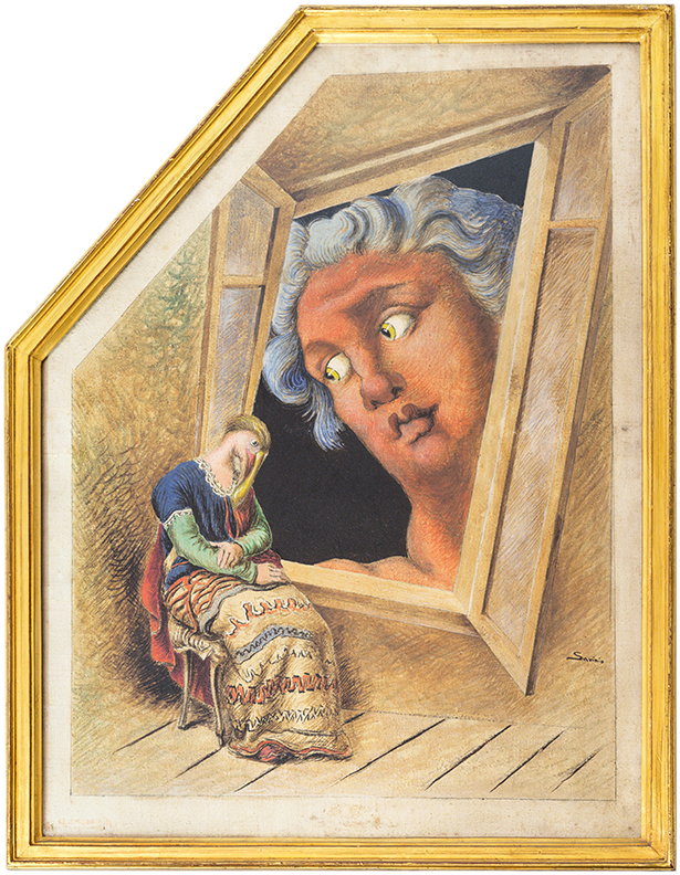 L’Annunciazione, 1932 | Alberto Savinio | Olio su tela, 99 x 75 cm